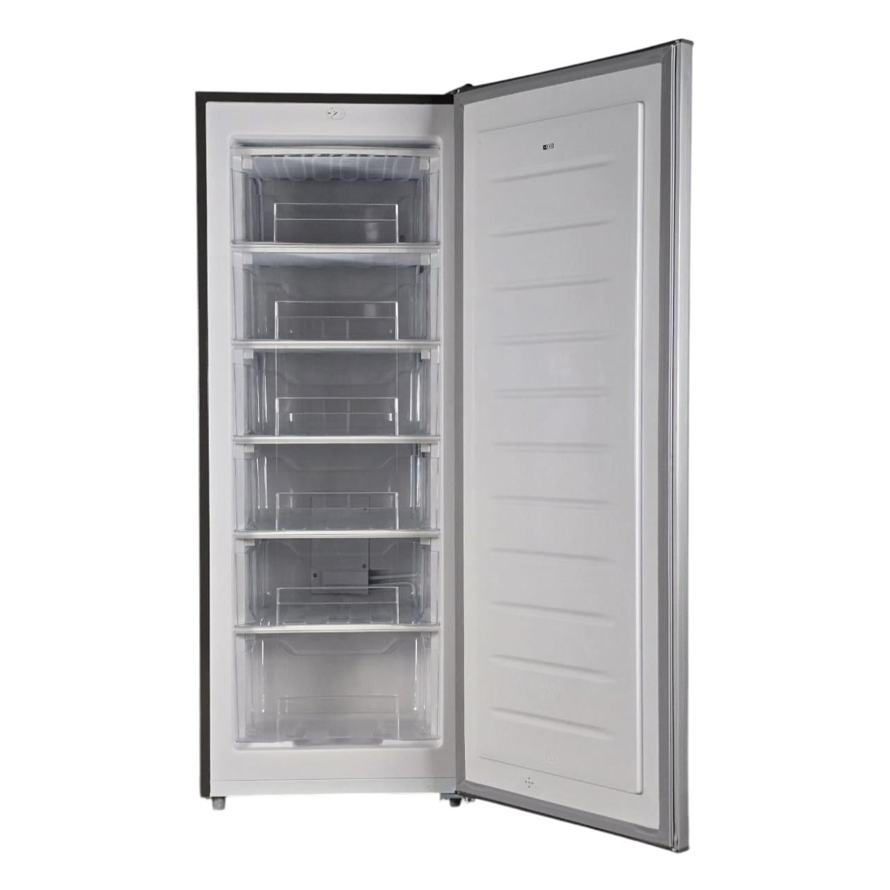 Congelador Vertical Elecsan , Dimensión 142Cm X 54,5Cm X 56Cm, Capacidad 176-156Litros, Color Inoxidable , Bajo Consumo A++/ E