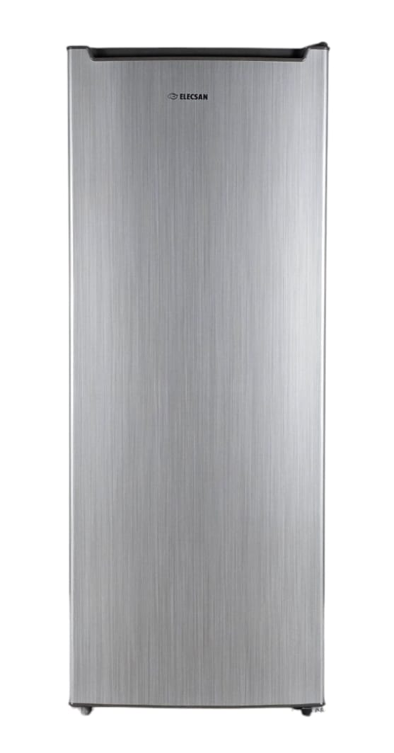 Congelador Vertical Elecsan , Dimensión 142Cm X 54,5Cm X 56Cm, Capacidad 176-156Litros, Color Inoxidable , Bajo Consumo A++/ E