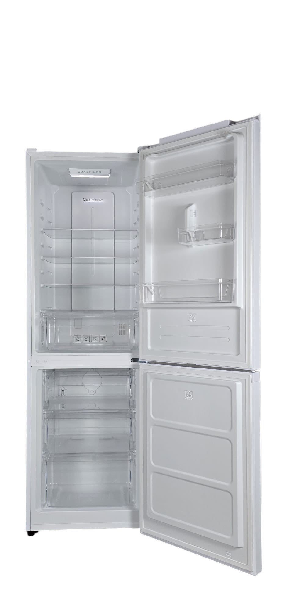 Elecsan Frigorífico Combi , Color Blanco, A++/ E, Altura 1,85Cm , Ancho 60Cm, Fondo 58,5Cm Luz Led, Total No Frost