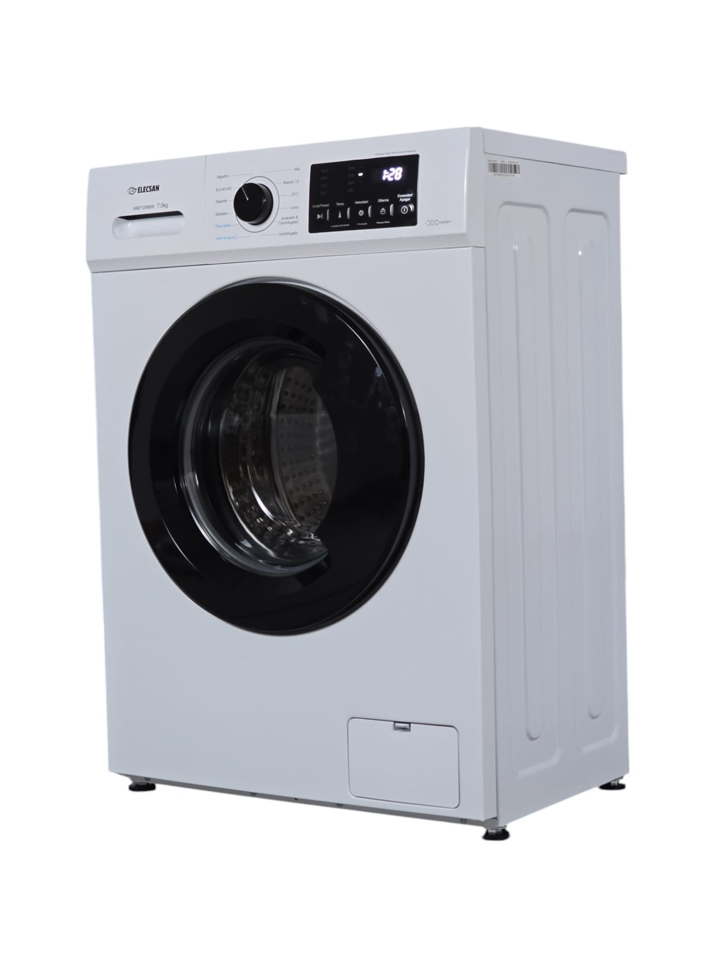 LAVADORA ELECSAN WM712INBW 7KG 1200rpm MOTOR INVERTER COLOR BLANCO