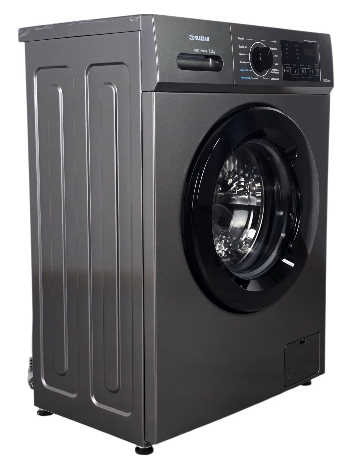 LAVADORA ELECSAN WM712INBS 7KG 1200rpm MOTOR INVERTER COLOR GRIS GRAFITO