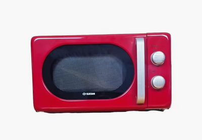 Microondas Elecsan MWR20LR Retro-Vintage - 700W, 20 Litros, Rojo con Mandos en Gris