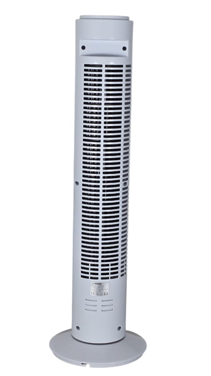 Ventilador De Torre Elecsan Oscilante De 73 Cm De Altura, Color Blanco , 3 Velocidades Y 40W De Potencia ( Bajo Consumo )