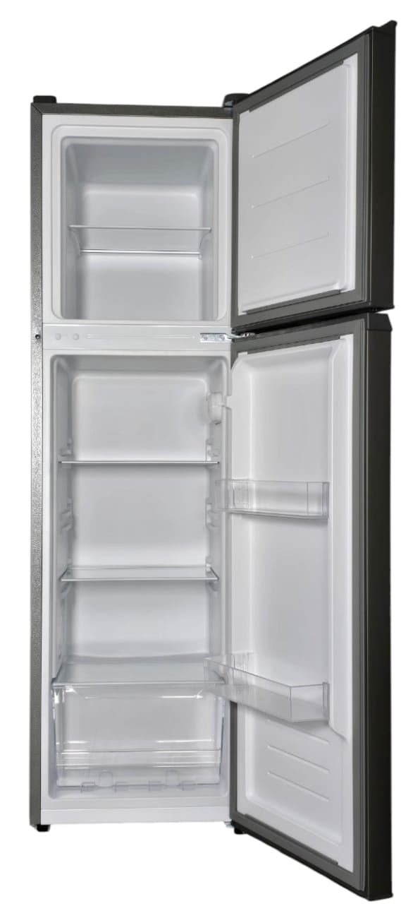 Frigorífico 2 Puertas Elecsan F2P15647S, Color Gris Grafito, Eficiencia A++/E (Bajo Consumo) , Puertas Reversibles, Medida 148Cm (Alto) X 44,5Cm (Ancho) X 49,6Cm (Fondo)