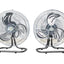 Pack De 2 Ventiladores Industriales 3 En 1 Elecsan, 50Cm - 18 Pulgadas, Aspas De Aluminio , 3 Velocidades, Oscilante, Acero Inoxidable,  Bajo Consumo