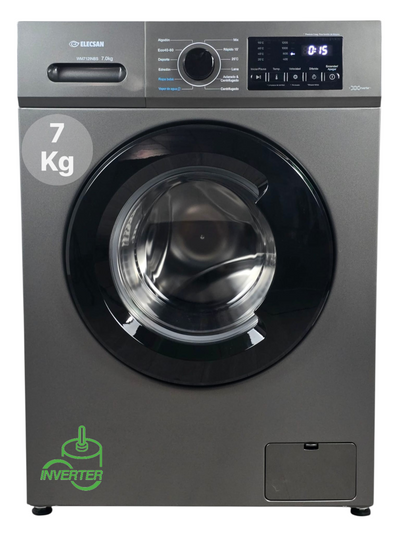 LAVADORA ELECSAN WM712INBS 7KG 1200rpm MOTOR INVERTER COLOR GRIS GRAFITO